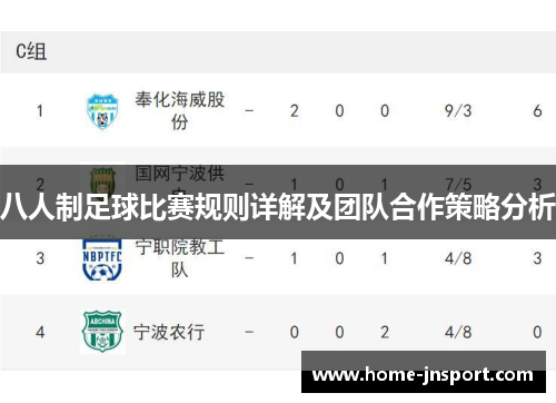 八人制足球比赛规则详解及团队合作策略分析